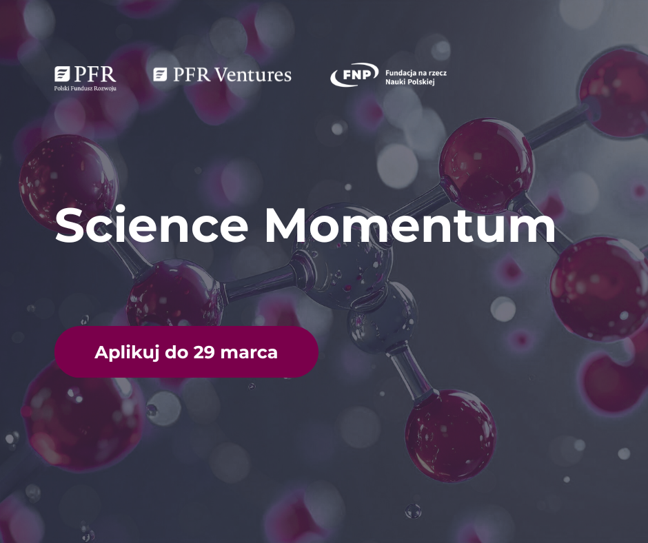 grafika ozdobnikowa, tekst: Science Momentum