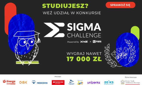 grafika ozdobnikowa, tekst:Studiujesz? Weź udział w wyjątkowym konkursie wiedzy! 