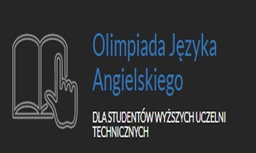 grafika ozdobnikowa, tekst: XXV Ogólnopolska Olimpiada Języka Angielskiego  dla Studentów Wyższych Uczelni Technicznych 