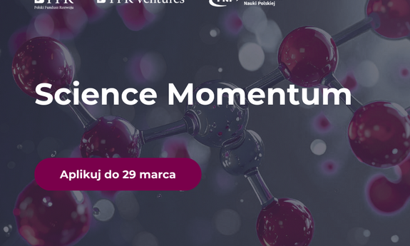 grafika ozdobnikowa, tekst: Science Momentum